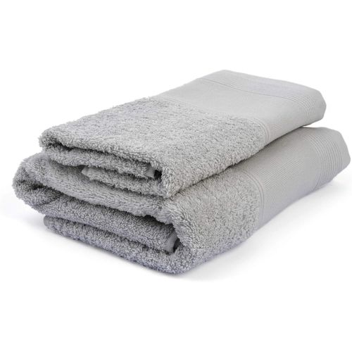 Eryi-Ago.Fil S.R.L. - Lot De 2 Serviettes (1 + 1) À Broder, 100% Coton, Gris, 60 X 105 \U2013 40 X 60 Cm