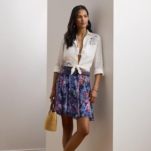 Petite - Mini-Jupe En Georgette Froissée À Motif
