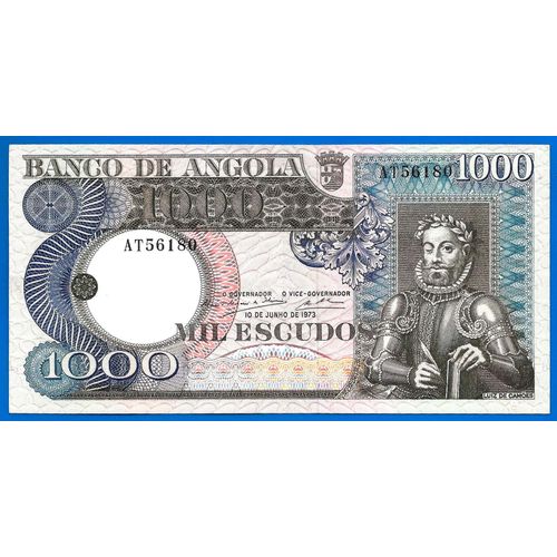 Angola 1000 Escudos 1973 Camoes Afrique Escudo Billet
