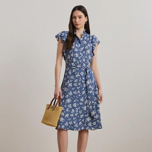 Robe-Chemise Ceinturée Fleurie Georgette