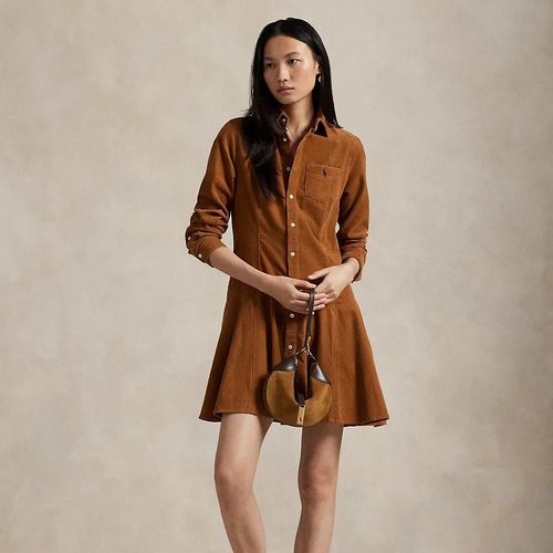 Robe-Chemise Trapèze En Velours Côtelé