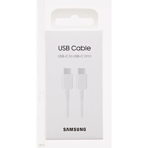 Câble USB C vers USB C chargeur rapide original Samsung 3A 25W Blanc