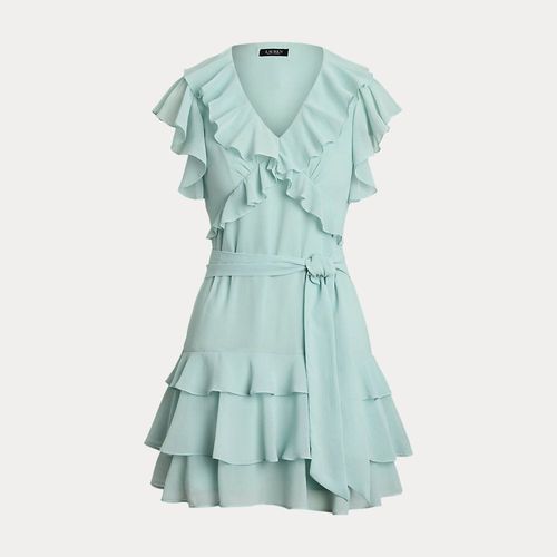Robe Volantée En Georgette Froissée