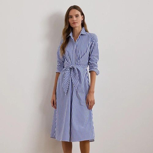 Robe-Chemise Rayée Avec Liens Popeline