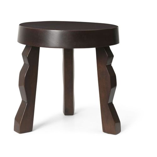 Tabouret En Bois De Manguier Marron Foncé Faye - Ferm Living