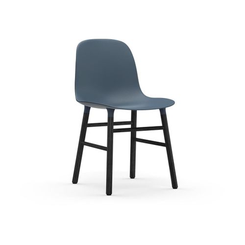 Chaise En Bois Noir Et Pp Bleu Form - Normann Copenhagen