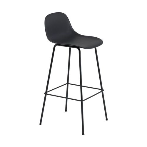 Chaise De Bar 75 Cm Noire Piétement Tubes Fiber - Muuto