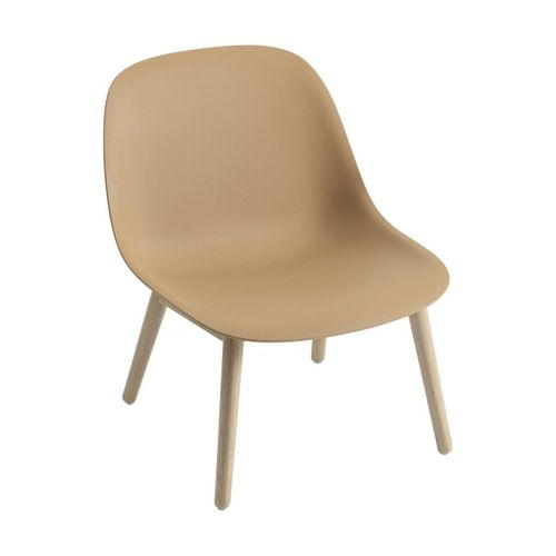 Chaise Lounge Ocre Piétement En Chêne Fiber - Muuto