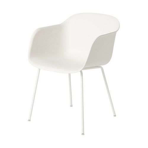 Fauteuil Blanc Piétement Tubes Fiber - Muuto