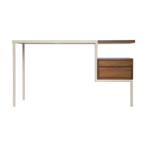 Bureau Crème Et Teck Ktab Simple - Kann Design