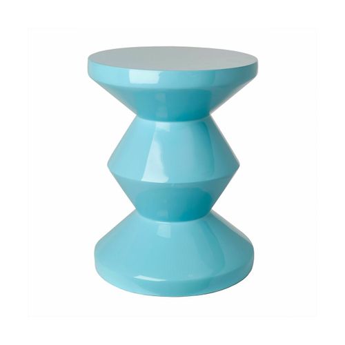Tabouret Bleu Laqué Zig Zag - Pols Potten