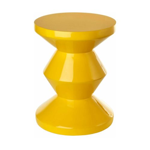 Tabouret Jaune Laqué Zig Zag - Pols Potten