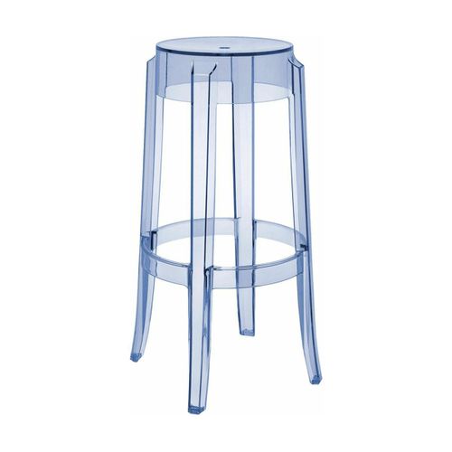 Tabouret Bleu 75 Cm Charles Ghost - Kartell