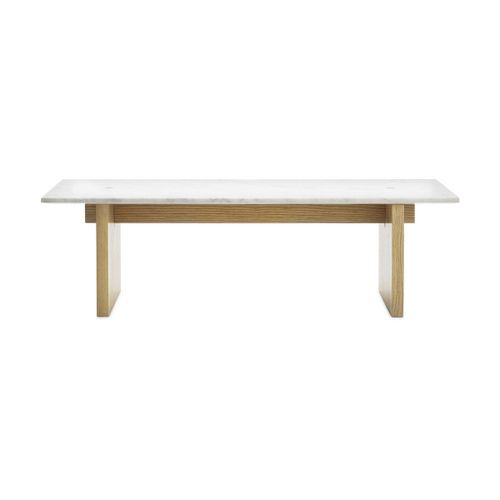 Table Basse En Chêne Et Marbre Blanc Solid Blanc - Normann Copenhagen