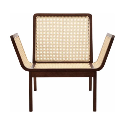 Chaise En Chêne Fumé Noir Et Cannage Le Roi - Norr11