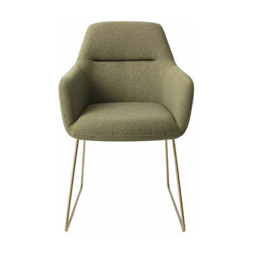 Chaise Verte Green Hunter Avec Pieds Élégants En Métal Doré Kinko - Jesper Home