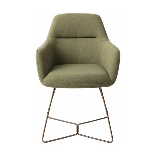Chaise Verte Green Hunter Avec Pieds Hexagone En Métal Rosé Kinko - Jesper Home