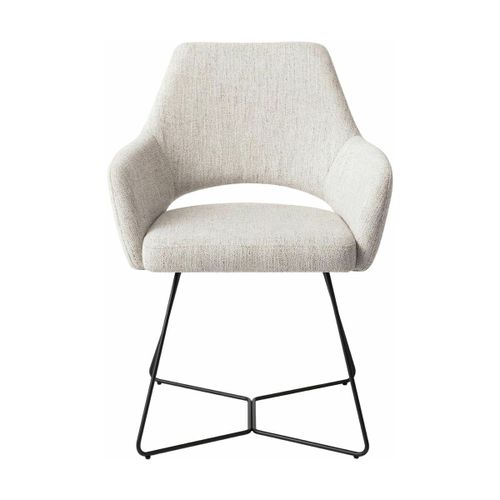 Chaise Gris Clair Pigeon Avec Pieds Hexagones En Métal Noir Yanai - Jesper Home