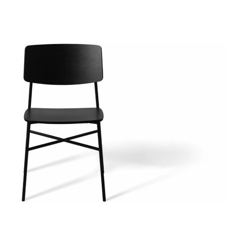 Chaise En Chêne Et Métal Noire Paragon - Handvärk