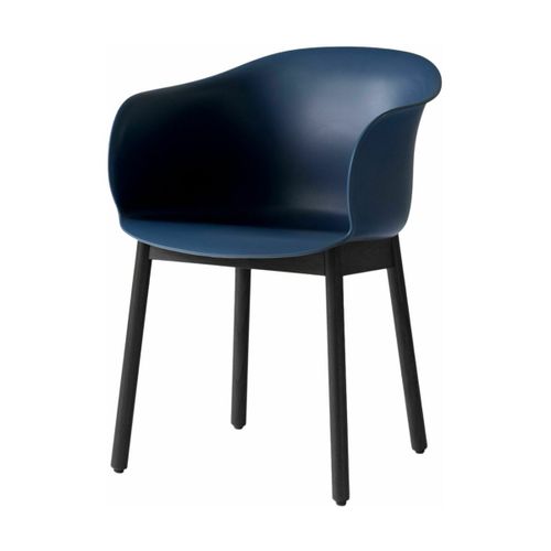 Chaise Bleu Piétement En Bois De Chêne Noir Jh30 - &tradition