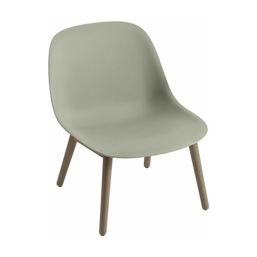 Chaise Lounge Vert Pâle Piétement En Chêne Fiber - Muuto