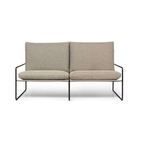 Canapé 2 Places Extérieur Sable Et Métal Noir Desert - Ferm Living