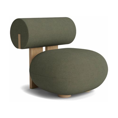 Fauteuil En Chêne Naturel Et Rembourrage En Tissu Fiord 961 Hippo Lounge - Norr11