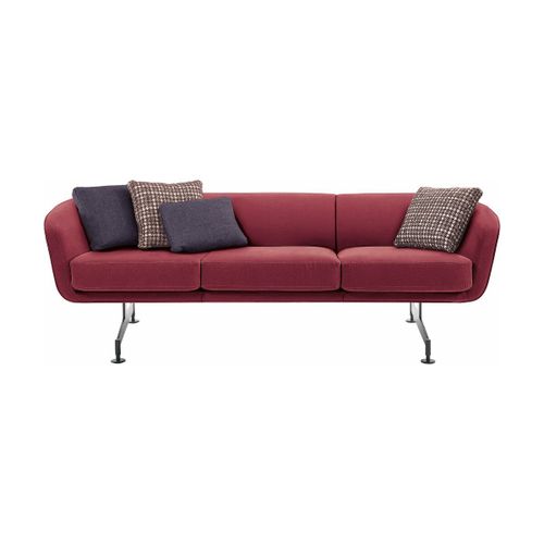 Canapé 3 Places En Tissu Prune 245cm Betty - Kartell