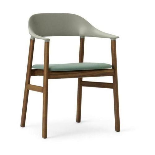 Chaise Avec Accoudoirs En Chêne Teinté Et Rembourrage Vert Herit Synergy Dusty Vert -