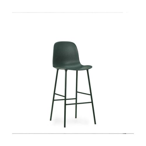 Chaise De Bar En Acier Et Pp Vert 65 Cm Form - Normann Copenhagen