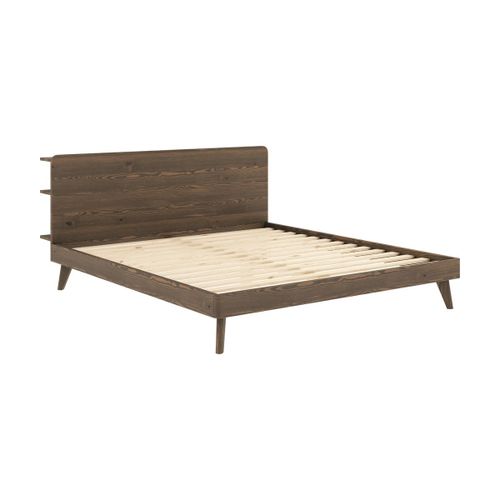 Lit En Pin Foncé Laqué 180 X 200 Cm Retreat - Karup Design