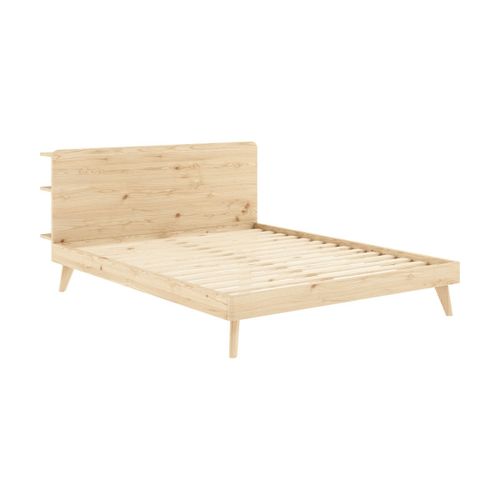 Lit En Pin Clair Laqué 160 X 200 Cm Retreat - Karup Design