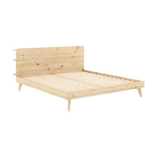 Lit En Pin Clair Laqué 180 X 200 Cm Retreat - Karup Design