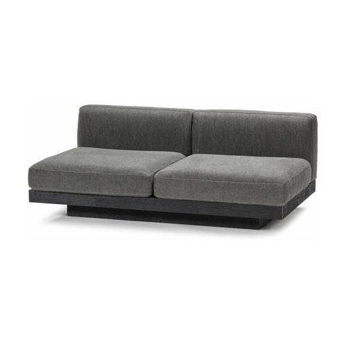 Canapé Deux Places En Bois Noir Et Coussins Fumée 193 X 115 X 72 Cm Rudolph - Serax