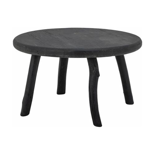 Table Basse Ronde En Bois De Pin Récupéré Noir 70 X 43 Cm Milos - Bloomingville