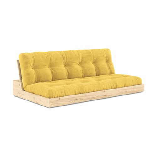Canapé Convertible En Pin Naturel Laqué Et Matelas Miel 196x110x72 Cm Base - Karup De