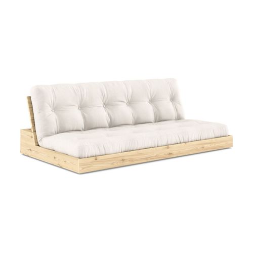 Canapé Convertible En Pin Naturel Laqué Et Matelas Naturel 196x110x72 Cm Base - Karup