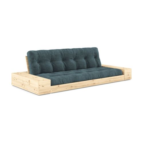 Canapé Convertible Avec Rangement En Pin Et Matelas Paleblue 244x110x72 Cm Base - Kar