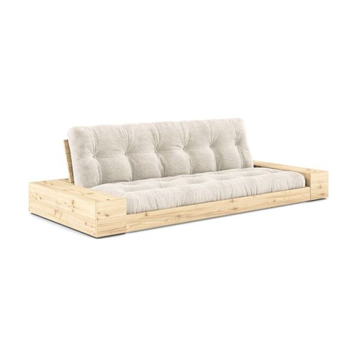 Canapé Convertible Avec Rangement En Pin Et Matelas Ivoire 244x110x72 Cm Base - Karup