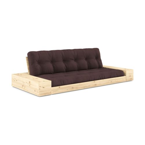 Canapé Convertible Avec Rangement En Pin Et Matelas Marron 244x110x72 Cm Base - Karup