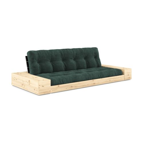 Canapé Convertible Avec Rangement En Pin Dossier Noir Et Matelas Seaweed Base - Karup