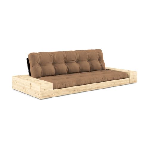 Canapé Convertible Avec Rangement En Pin Dossier Noir Et Matelas Mocca Base - Karup D