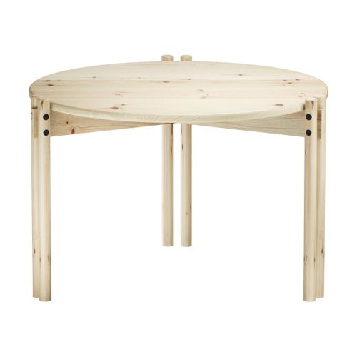 Table Basse Ronde En Pin Naturel 60x40cm Sticks - Karup Design