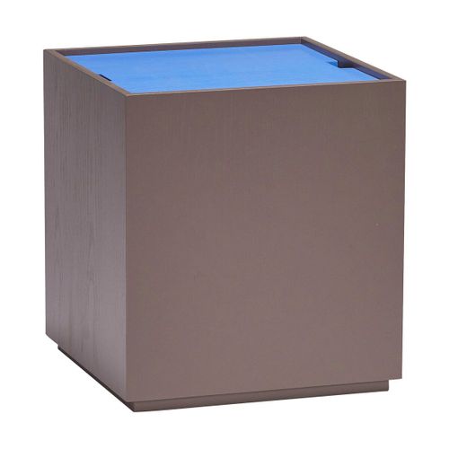 Table D'appoint Et Boîte De Rangement En Frêne Marron Et Bleu Vault - Hübsch