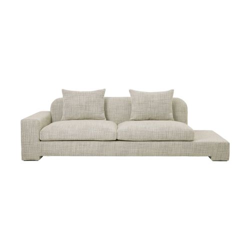 Canapé 2 Places Angle Gauche En Polyester Beige Clair Bay - Broste Copenhagen