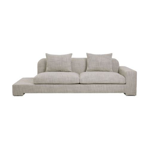 Canapé 2 Places Angle Droit En Polyester Beige Melange Bay - Broste Copenhagen