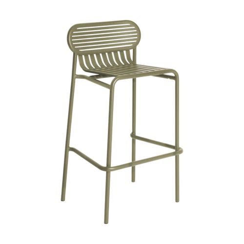 Chaise De Bar En Aluminium Vert Jade 80cm Week End - Petite Friture