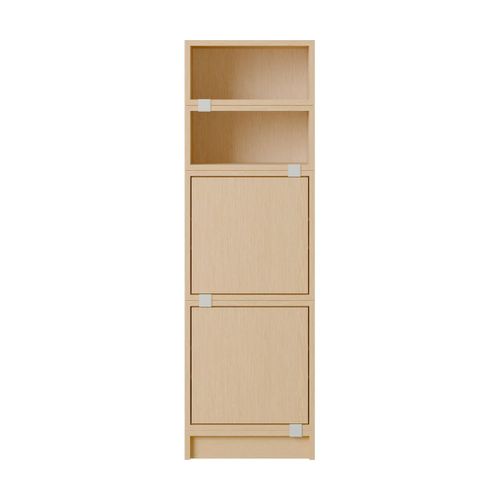 Meuble De Rangement En Bois Mdf Chêne 44x141cm Stacked Configuration 4 - Muuto