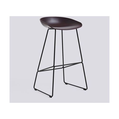 Tabouret De Bar En Plastique Recyclé Raisin Et Pieds En Acier Noir 75 Cm Aas 38 2.0 -