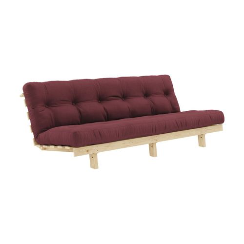 Canapé Convertible En Bois De Pin Et Matelas Bordeaux 130x200cm Lean - Karup Design